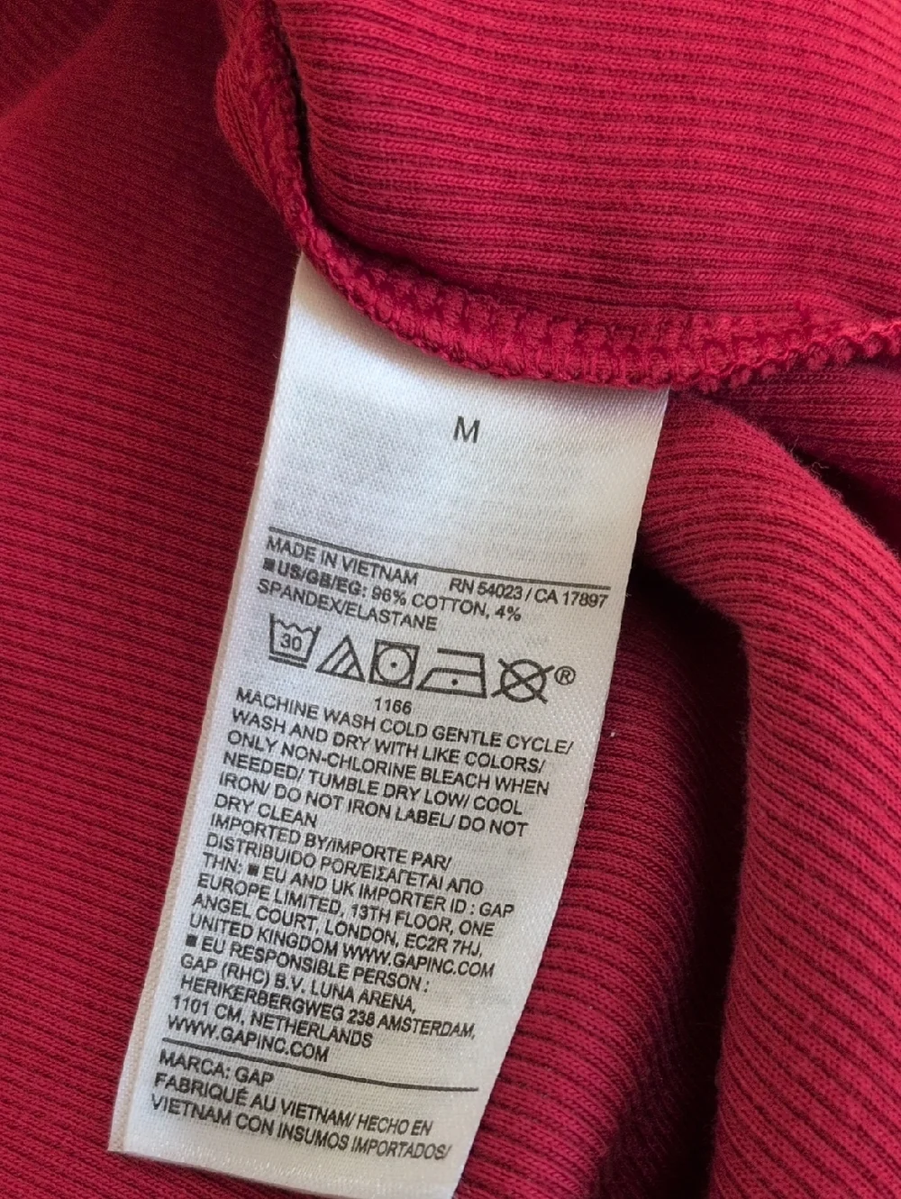 GAP Women's Raspberry Ribbed Tank Top - Picture 4 of 4